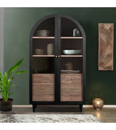 Iconic 2 Door Glass Cabinet by Indus Valley
