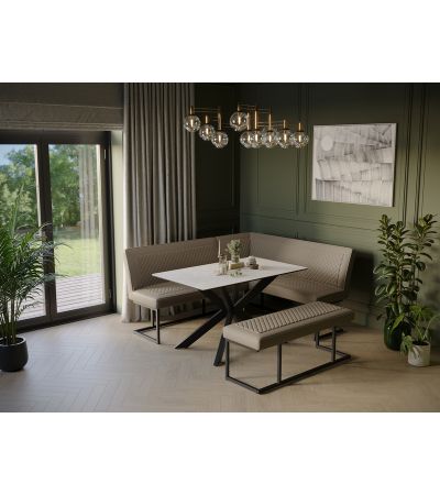 Apollo Sand Corner Bench Set - LHF by Indus Valley