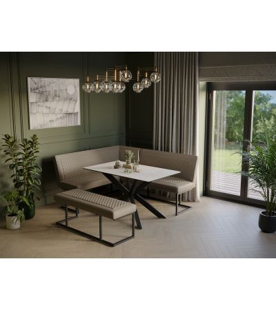 Apollo Sand Corner Bench Set - RHF by Indus Valley