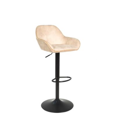 Chevy Gas Lift Bar Stool - Oyster Moleskin SET OF 2 by Monologue | Style Our Home