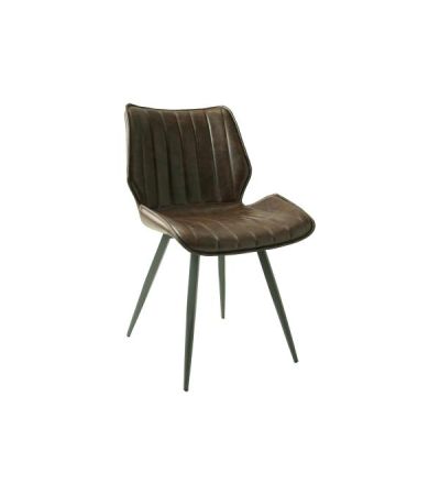 Alfa Dining Chair Vegan Leather Chestnut SET OF 2 by Monologue | Style Our Home