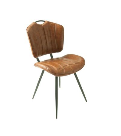 Healey Vegan Leather Chair Tan SET OF 2 by Monologue | Style Our Home