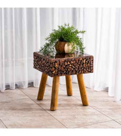 Cuba Square StoolResin Top by Monologue | Style Our Home