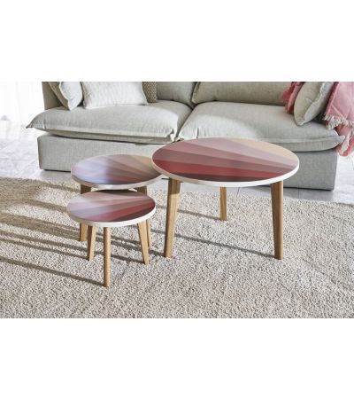 Round Lamp Table - Pink Hues - Large by Monologue | Style Our Home