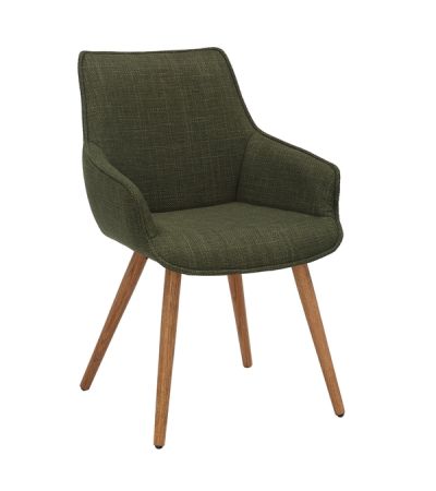 Bude Dining Chair - Olive Green Twill SET OF 2 by Monologue | Style Our Home