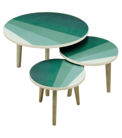 Round Lamp Table - Blue Hues - Large by Monologue | Style Our Home