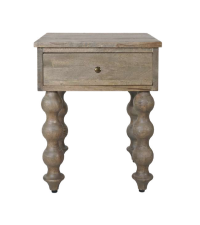Carob Bedside - Greywash by Monologue | Style Our Home