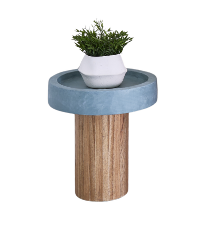 Round Aqua Hocker by Monologue | Style Our Home