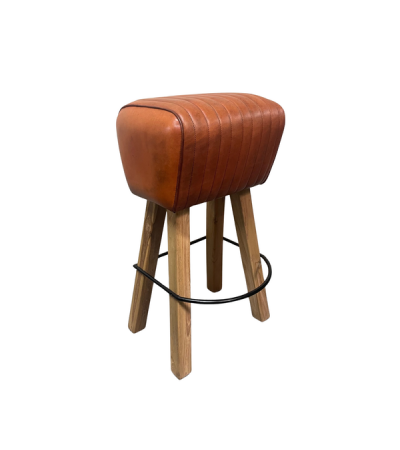 Gladstone Pommel Stool Tan by Monologue | Style Our Home