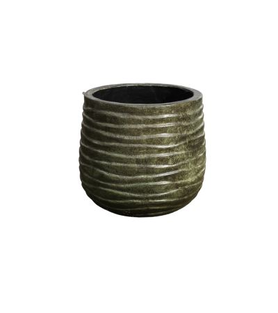 Ribbed Pot - Antique Green by Monologue | Style Our Home