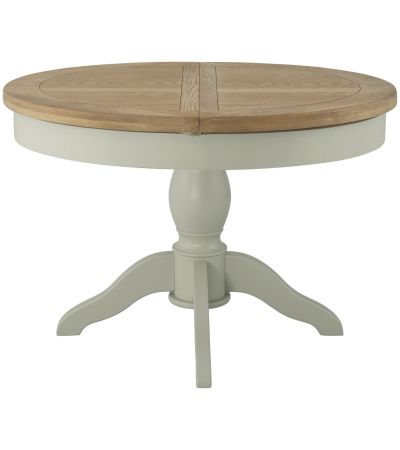 Portland Grand Round Butterfly Extending Dining Table Stone - Style Our Home