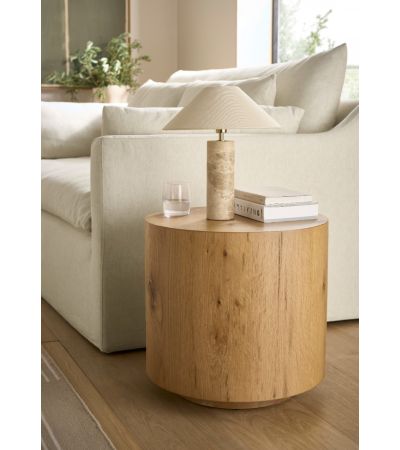 Grove Oak Drum Lamp Table