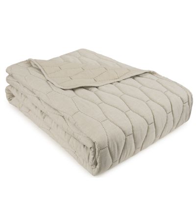 Melange Linen Look Quilt -Natural by Malini | Style Our Home