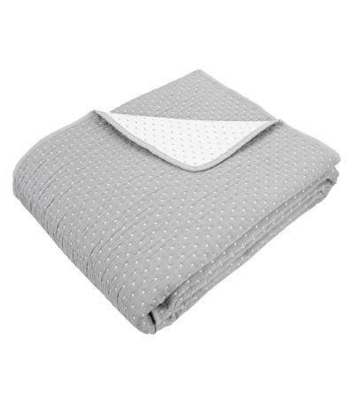 Tactile Jaq Dot Quilt Grey by Malini | Style Our Home