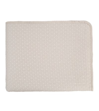 Tactile Jaq Dot Quilt Taupe by Malini | Style Our Home