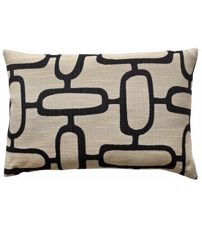 Abstract Chains Jacquard Black Size by Malini | Style Our Home