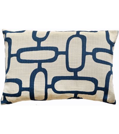 Abstract Chains Jacquard Blue by Malini | Style Our Home