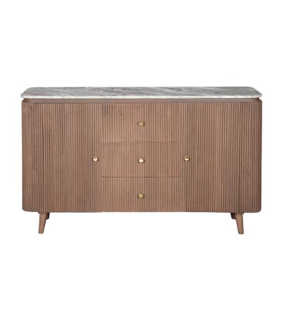 Belmont Natural Marble & Wood Extra Large Sideboard