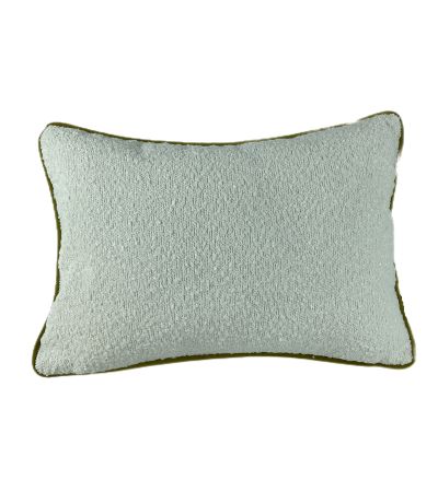 Dble Side Boucle With Contrast Piping Swampgreen by Malini | Style Our Home