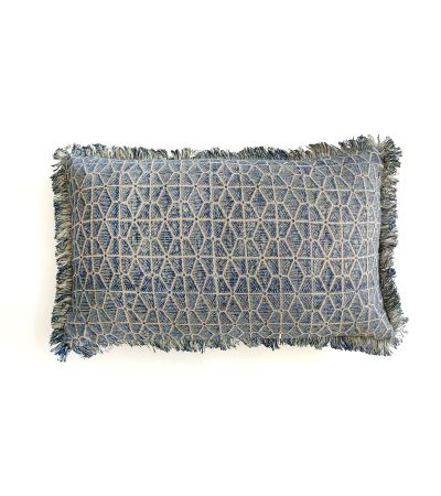 Geo Block Print Indigo by Malini | Style Our Home