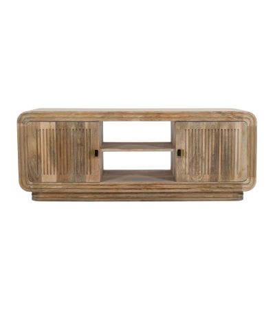 Calderwood Carved Mango Wood 2 Doors Tv Cabinet