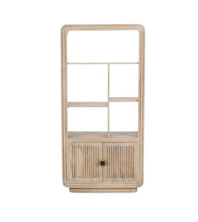 Calderwood Carved Mango Wood Bookcase