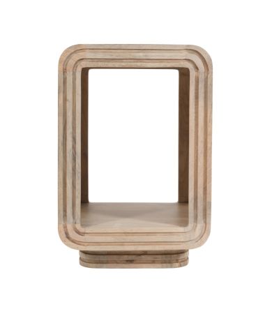 Calderwood Carved Mango Wood Rectangular Side Table