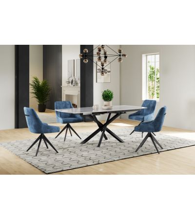 Envo Ceramic Pearla Grey 120-180 - Ext Gloss by Heritance Furniture | Style Our Home