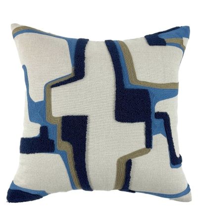 Abstract Emb Blue Cushion by Malini | Style Our Home