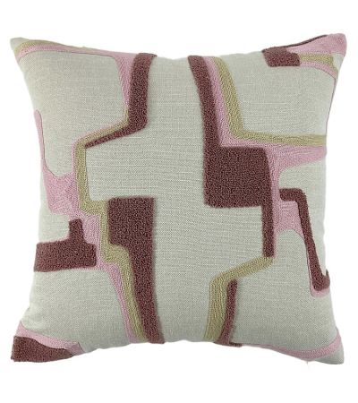 Abstract Emb Cushion Pink by Malini | Style Our Home