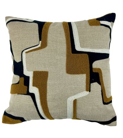 Abstract Emb Cushion Whiskey by Malini | Style Our Home