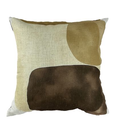 Modern Bubble Printfaux Linen Coffee by Malini | Style Our Home