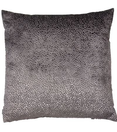 Burnt Velvet Cushion Silver BIngham by Malini | Style Our Home
