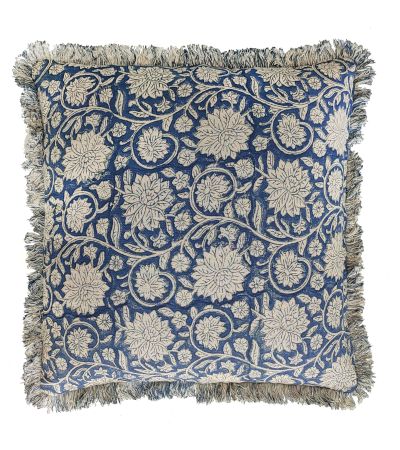 Floraltrellis Block Print Indigo by Malini | Style Our Home