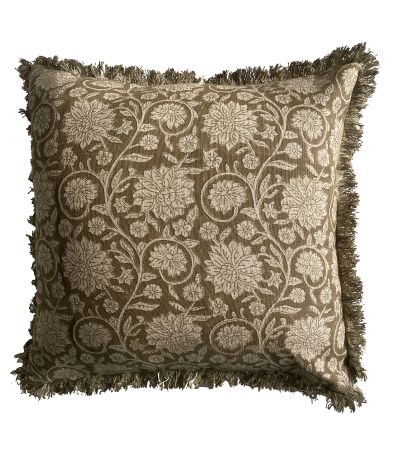 Floraltrellis Block Print Olive by Malini | Style Our Home