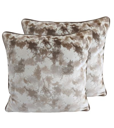 Cut Velvet Abstract Taupe by Malini | Style Our Home