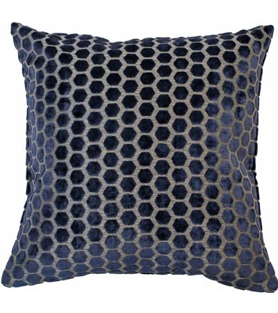 Small Hex Cut Velvet Navy by Malini | Style Our Home