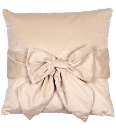 Velv Cushion With Bow Cream by Malini | Style Our Home
