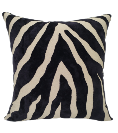 Zebra Cut Velvet Paul Moneypenny Black by Malini | Style Our Home