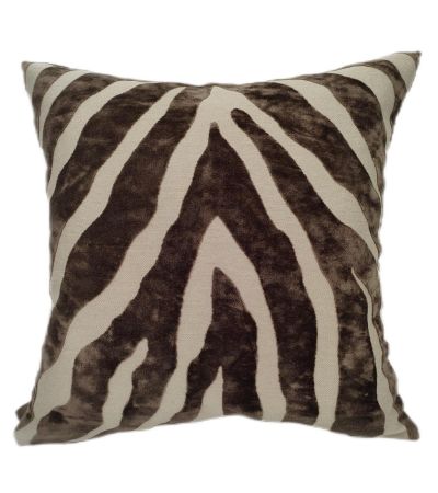Zebra Cut Velvet Paul Moneypenny Choc by Malini | Style Our Home