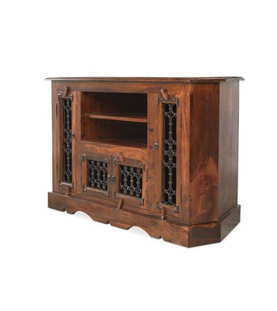 Jali Living Corner Large Tv/Vcr/Dvd Cabinet by Heritance Furniture | Style Our Home