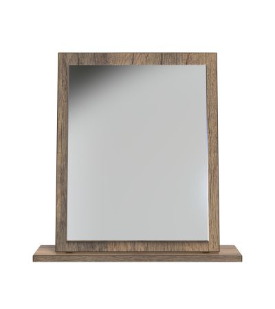 San Jose Small Mirror White Matt & Vintage Oak
