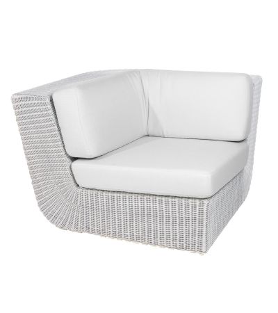 Savannah White Corner Module - White Natté by Cane-line | Style Our Home