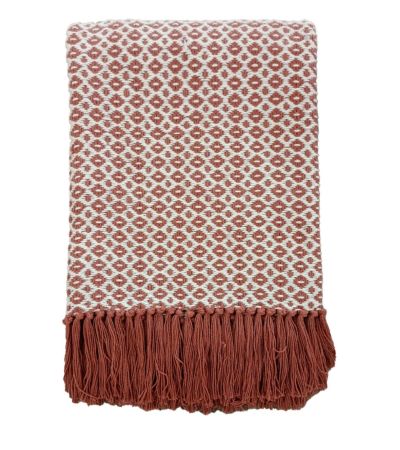 Cotton Diamond Weave Throwpink by Malini | Style Our Home