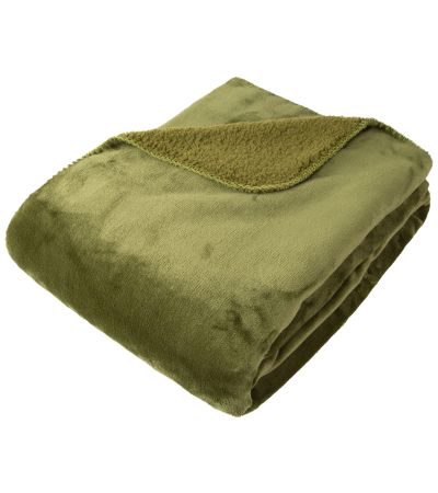 Softest Fleece Throw Olive by Malini | Style Our Home