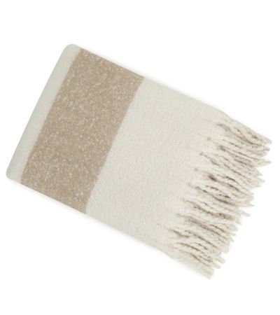 Faux Mohair Stripe Ivory/Taupe by Malini | Style Our Home