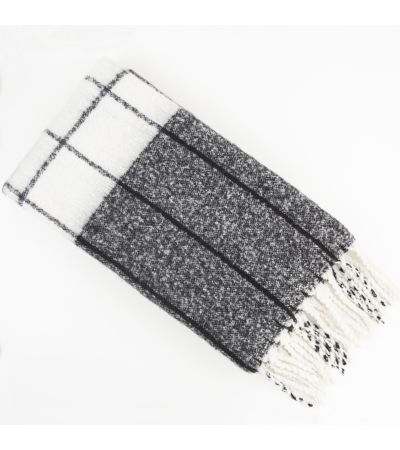 Faux Mohair Check Black/Ivory by Malini | Style Our Home