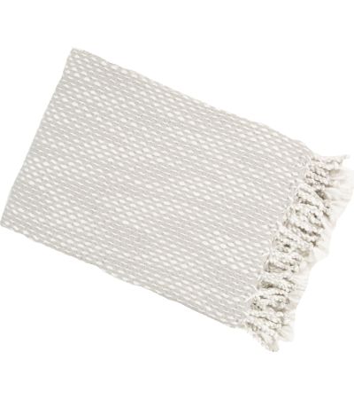 Raindrop Effect Throw Ivory/Silver by Malini | Style Our Home