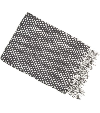 Raindrop Effect Throw Ivory/Slate by Malini | Style Our Home