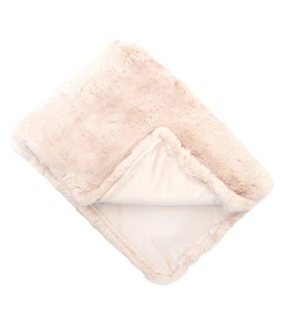 Luxury Faux Rabbit Throw Ltbeige by Malini | Style Our Home